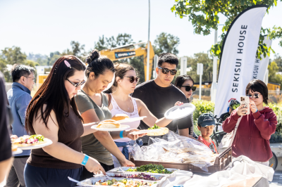 Residents enjoying the Sanctuary Wentworth Point community event